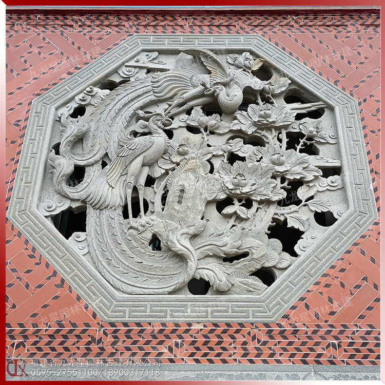 石雕浮雕鳳凰圖片
